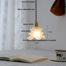 GobekUsa Glass LED Pendant Lamp, Modern Nordic Style, Adjustable 2m Wire, Copper Socket