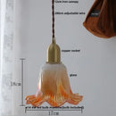 GobekUsa Glass LED Pendant Lamp, Modern Nordic Style, Adjustable 2m Wire, Copper Socket