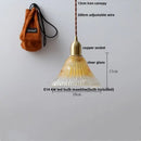 GobekUsa Glass LED Pendant Lamp, Modern Nordic Style, Adjustable 2m Wire, Copper Socket