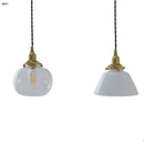 GobekUsa Glass LED Pendant Lamp, Modern Nordic Style, Adjustable 2m Wire, Copper Socket