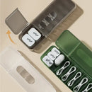 Modern clear & gray desk organizer cable box – bedroom charging case by Decorbites