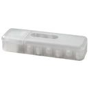 Modern clear & gray desk organizer cable box – bedroom charging case by Decorbites
