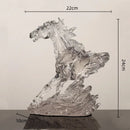 GobekUsa Clear Horse Resin Sculpture Decorative Figurine Home Decoration