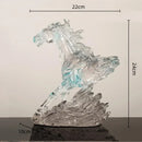 GobekUsa Clear Horse Resin Sculpture Decorative Figurine Home Decoration