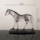 GobekUsa Clear Horse Resin Sculpture Decorative Figurine Home Decoration