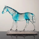GobekUsa Clear Horse Resin Sculpture Decorative Figurine Home Decoration