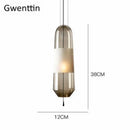 GobekUsa Glass Pendant Lights for Dining Room Bedroom, LED Industrial Hanging Lamp, Modern Home Decor