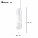 GobekUsa Glass Pendant Lights for Dining Room Bedroom, LED Industrial Hanging Lamp, Modern Home Decor
