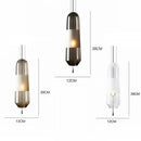 GobekUsa Glass Pendant Lights for Dining Room Bedroom, LED Industrial Hanging Lamp, Modern Home Decor