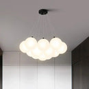 GobekUsa Bubble Glass Ball Pendant Lights Chandelier for Living Room Bedroom Kitchen Kids G9 LED