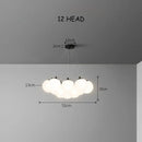GobekUsa Glass Ball LED Pendant Light for Home Decor, Nordic Style Chandelier for Living Room
