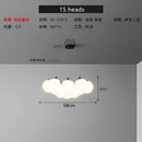 GobekUsa Glass Ball LED Pendant Light for Home Decor, Nordic Style Chandelier for Living Room