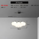 GobekUsa Glass Ball LED Pendant Light for Home Decor, Nordic Style Chandelier for Living Room