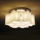 GobekUsa Cloud Glass LED Ceiling Light: Modern Minimalist Circular Design for Bedroom, Hallway, Restaurant
