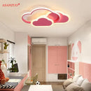 GobekUsa Cloud Pink LED Ceiling Lamp for Children's Room - Dimmable Modern Lighting