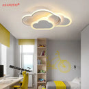 GobekUsa Cloud Pink LED Ceiling Lamp for Children's Room - Dimmable Modern Lighting