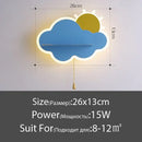 GobekUsa Cloud Wall Lamps: Modern Kids Room Lighting with Switch, Children's Bedroom Decor