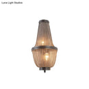 GobekUsa 2-Light Modern Aluminum Empire Wall Sconce for Bedside in Coffee/Silver