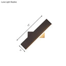 GobekUsa Rotatable Metal Rectangular Sconce LED Wall Lamp for Bedside, Contemporary Lighting in Coffee/White with Warm/White Light