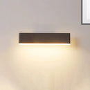GobekUsa Rotatable Metal Rectangular Sconce LED Wall Lamp for Bedside, Contemporary Lighting in Coffee/White with Warm/White Light