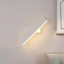 GobekUsa Rotatable Metal Rectangular Sconce LED Wall Lamp for Bedside, Contemporary Lighting in Coffee/White with Warm/White Light