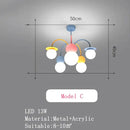 GobekUsa Cute Cartoon LED Chandelier Light for Kids Bedroom and Nursery