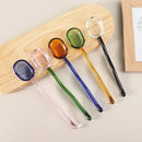 Modern colorful glass dessert spoon set dining room kitchenware by Decorbites