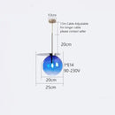 GobekUsa Colorful Glass Metal Dinning Pendant Lamp