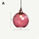Modern Colorful Glass Pendant Light in Polished Chrome