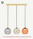 Modern Colorful Glass Pendant Light in Polished Chrome