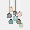 Modern Colorful Glass Pendant Light in Polished Chrome