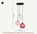 Modern Colorful Glass Pendant Light in Polished Chrome
