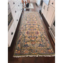 Moss Green Blue Silver Wool Hand Knotted Area Rug Turkish Heriz