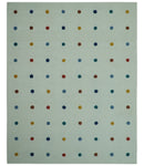 Modern Colorful Polka Dot Ivory Hand Tufted Custom Made wool area rug