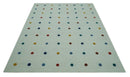 Modern Colorful Polka Dot Ivory 8x10 Hand Tufted wool area rug