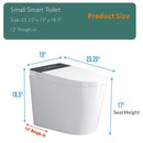 Modern Compact Smart Tankless Toilet With Bidet, Auto Open, Auto Flush, Heated Seat And Air Dryer (SAK51990)