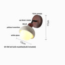GobekUsa LED Wall Sconce Yellow Travertine Stone Bedroom Study Cafe Wood Base Stair Light