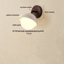 GobekUsa LED Wall Sconce Yellow Travertine Stone Bedroom Study Cafe Wood Base Stair Light