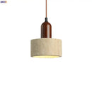 GobekUsa LED Yellow Travertine Pendant Light Hanglampen for Kitchen Cafe Living Room