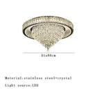 GobekUsa Cone Crystal Ceiling Chandelier - Stainless Steel Luxury Living Room Decoration