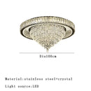 GobekUsa Cone Crystal Ceiling Chandelier - Stainless Steel Luxury Living Room Decoration