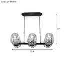 GobekUsa Modern Conic Hanging Light Kit with Crystal Block - 4/6 Lights - Black