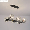 GobekUsa Modern Conic Hanging Light Kit with Crystal Block - 4/6 Lights - Black