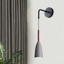 GobekUsa Modern Bullet Wall Mount Sconce Lamp in Black/White/Grey for Bedside - Single Bulb Fixture