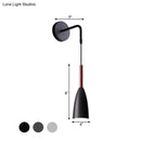 GobekUsa Modern Bullet Wall Mount Sconce Lamp in Black/White/Grey for Bedside - Single Bulb Fixture