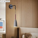 GobekUsa Modern Bullet Wall Mount Sconce Lamp in Black/White/Grey for Bedside - Single Bulb Fixture