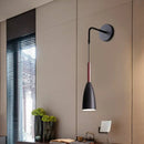 GobekUsa Modern Bullet Wall Mount Sconce Lamp in Black/White/Grey for Bedside - Single Bulb Fixture