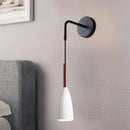 GobekUsa Modern Bullet Wall Mount Sconce Lamp in Black/White/Grey for Bedside - Single Bulb Fixture