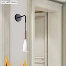 GobekUsa Modern Bullet Wall Mount Sconce Lamp in Black/White/Grey for Bedside - Single Bulb Fixture