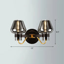 GobekUsa Modern Conical Porch Wall Mount Glass Light Fixture with 1-Light
